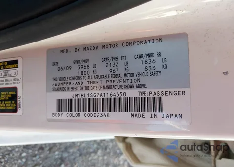 2010 Mazda Mazda3 I Touring from USA, damaged, VIN JM1BL1SG7A1164650